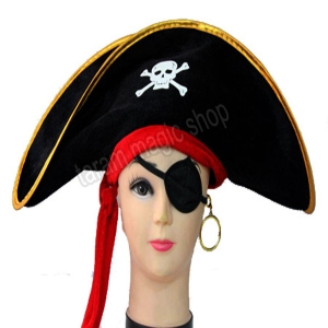 ست کلاه دزد دریایی با چشمبند و گوشواره 